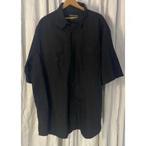 5.11 Tactical Series mens shrt sleeve buttonup vented black shirt 2XLT-Preowned